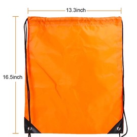 CODOBON - Mochila con cordón a granel, bolsa de poliéster para gimnasio y deporte, Naranja, Classic
