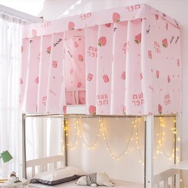 Dormitory Bunk Bed Curtains Student Dorm Home Blackout Curtain Single Sleeper Bed Tent Curtain Cloth Shading Canopy Spread Curtain Sleep Privacy Protection Bed Canopy Anti-dust Mosquito Protection Net