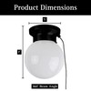 Ultralux 6" Utility LED Glass Flush Mount with Pull Chain