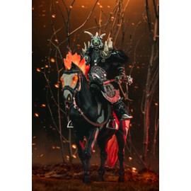 Bloodaxe with Horse (Spawn: The Dark Ages) Gold Label 7in Action Figure 2 Pack with McFarlane Toys Digital Collectible
