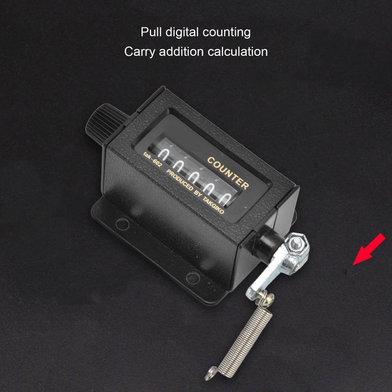 Mechanical Counter, Bale Counter 5 Digit 0-99999 Mechanical Resettable Manual