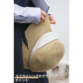 Straw Hat Newsboy Ladies' Hat, Small Face Effect, Wide Brim Folding Hat, Sunburn, Not Stuffy, Light Blocking, Summer, Spring, Autumn, Gray