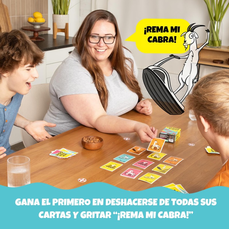 Rema tu Cabra, Juego de Cartas, 2-6 Jugadores, Juego Familiar