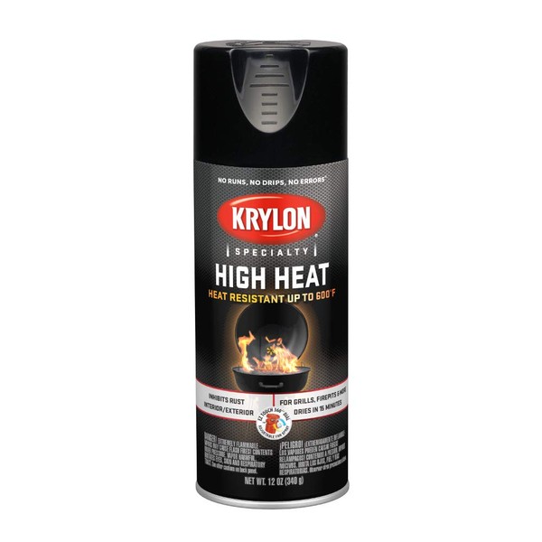 Krylon K01618777 High Heat Satin Black