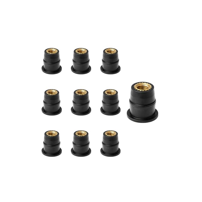 10pcs Wellnut Windshield M6 Motorcycle Windshield Mount M6 Rubber Nuts