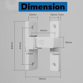 90 Degree Barn Door Lock LISHAN Latch Luminescent Upgrade Your Safety Easy Installation Keyless Entry Zinc Alloy Matte Black Ideal for Sliding Doors Bathroom Kitchen Cabinet Pet Safety