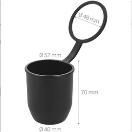 ANBOO Pack of 2 Towing Hitch Cap - Protective Cap Towing Hitch Dustproof and Waterproof, Ball Head Cover for Car, Motorhome, Trailer, Towing Hitch Cover (Black)