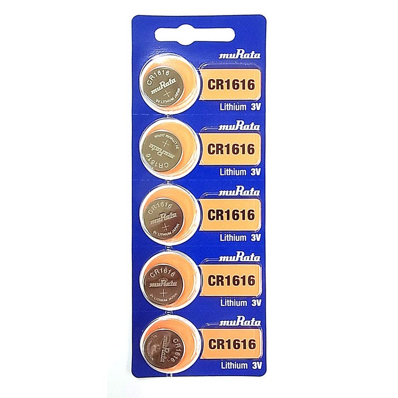 Murata CR1616 Battery DL1616 ECR1616 3V Lithium Coin Cell (5