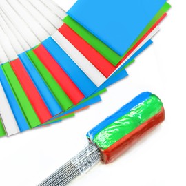 zozen Zozen 100Pack Marking Flags, Red & Green & Blue & White, Writable | 15x4x5 Inch, Yard Flags for Lawn & Irrigation & Landscape & Sprinkler & Survey & Dog Training.