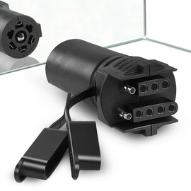 Jiomrzo 7 to 4 & 5 Pin Trailer Light Adapter，Convenient 2-in-1 Design Trailer Plug Adapter, Upgraded Weatherproof 7 Way to 4 Way & 5Way Trailer Connector, for RV Truck Utility Tow Hitch Boat