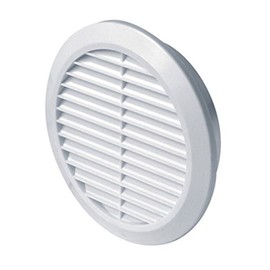 White Round Air Vent Grille 80mm with Fly Screen Mesh Round Ventilation Duct Furniture Cover Festoon T42
