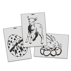 A4 Textile/Wall Stencil Set 010 Easter