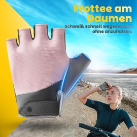 Winyoher Cycling Gloves Women Men Non-Slip Shock Absorbing Summer MTB Gloves Ergonomic Breathable Cycling Gloves Comfortable for Fitness, Training, Cycling S