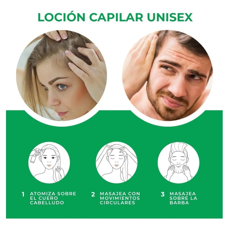 Loción Crecimiento & Anticaída Natural Romero Cabello Barba