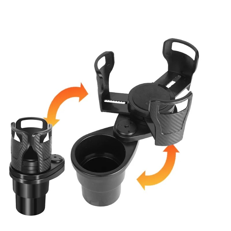 360° Rotating Dual Car Cup Holder Organizer for Center Console