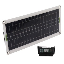 TOPINCN Solar Panel,30W Outdoor Polysilicon Solar Panels Kit 30A Portable Solar Controller Kit for Ships RV Home