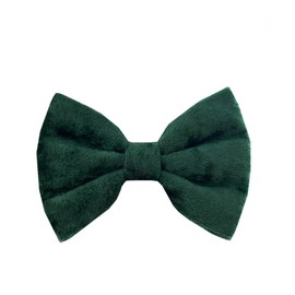 New Dogs Bow Tie Valentine's Day Velvet red LOVE Elastic Band attach COLLAR ACCESSORY Handmade UK (Large Velvet Green)