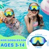 XDX Kids Swim Goggles with Nose Cover, 2 Pack Wide