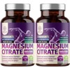 2-Pack Pure Magnesium Citrate Capsules 1250mg, Easily Absorbed and Purified