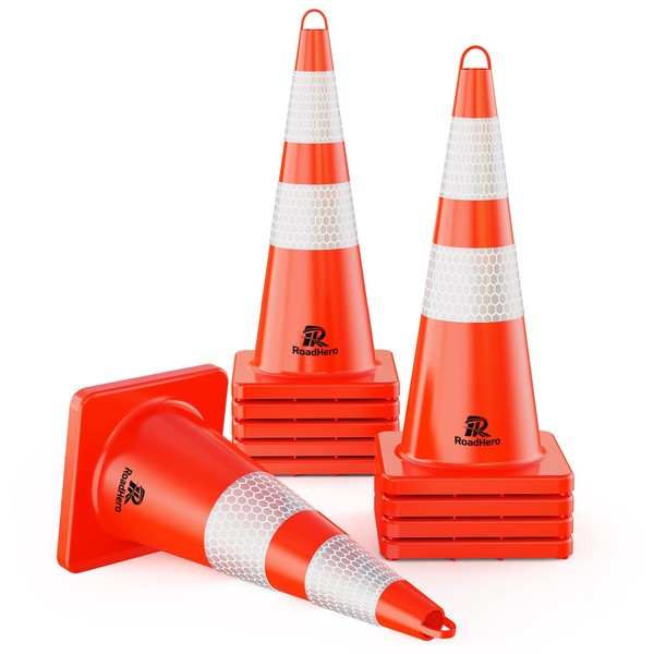 RoadHero RoadHero 10 Pack Traffic Cones 28 Inch Safety Cones
