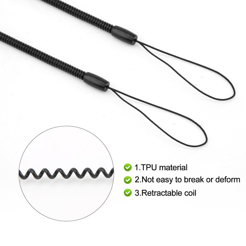 12pcs Elastic Tether Lanyard for Touch Pens, 11.81in Retractable Spring