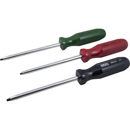 Gray Tools SCD3A 3 Piece Square Recess Screwdriver Set, No.1, No.2 and No.3