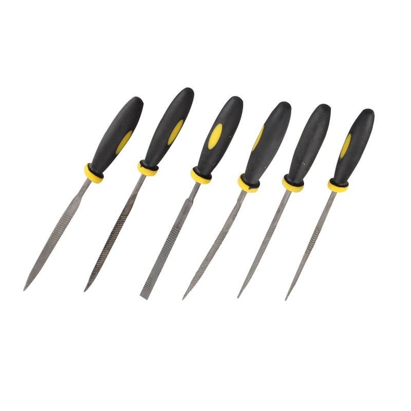 HALJIA Mini Assorted Hand Needle File Wood Rasp with Rubber