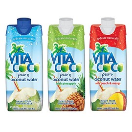Vita Coco Coconut Water, Variety Pack - Naturally Hydrating Electrolyte Drink - Smart Alternative to Coffee, Soda, and Sports Drinks - Gluten Free - 16.9 Ounce (Pack of 12)