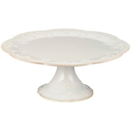 Lenox French Perle Pedestal Cake Plate, Medium, White -