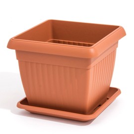Prosperplast flowerpot Terra, square, 37 x 37 cm, color terracotta