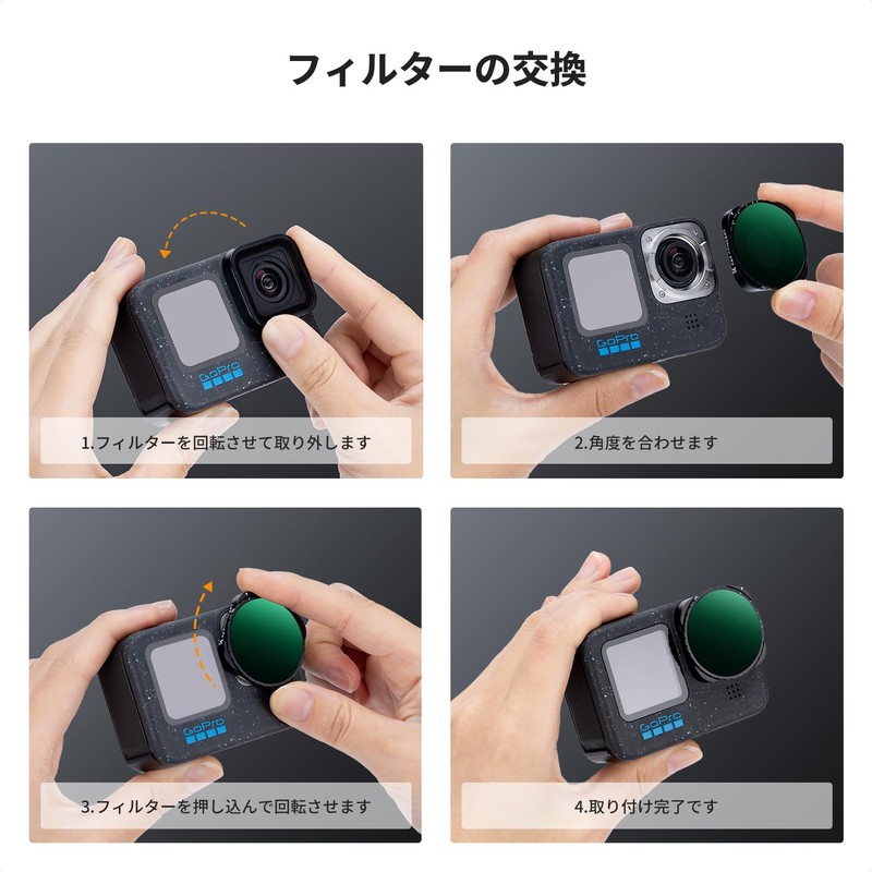 K&F Concept ND32-512 Variable ND Filter for GoPro 13/12/11/10/9 High