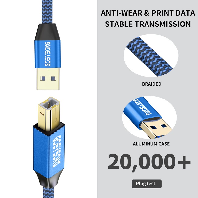 GOSYSONG 40ft Active USB A to B Cable - High