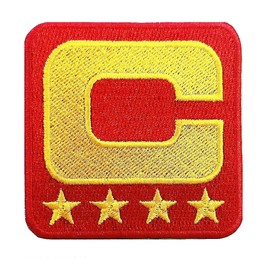 Smc Store Red Captain C Patch (4 Gold Stars) Logo Patch Embroidery American Football Fan Favorite Team Iron On Sew On Embroidered Patch