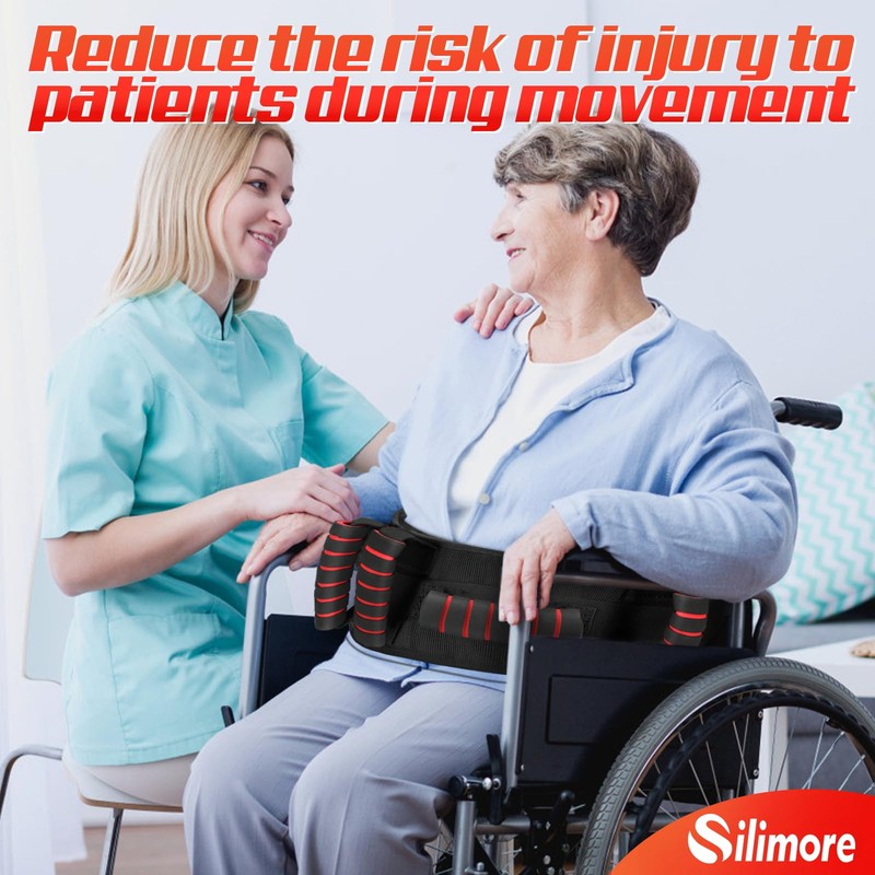Silimore Transfer Belt with Padded Handles,Gait Blet for Seniors, Patient