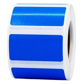 Blue Rectangle Labels, 3/4 x 1.5 Inches, 500 Stickers per Roll - Ideal for Inventory, Addressing, and Custom Projects for Offices, Schools, Homes and More