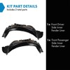 TRQ TRQ Front Inner Fender Liner Set Compatible with 2014-2021