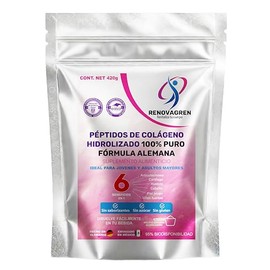 Pptidos Bioactivos de Colgeno Hidrolizado en Polvo 420g  Frmula Alemana 100 Puro  Belleza, Piel Uas Cabello  Movilidad  Huesos  Articulaciones...     