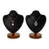 Oirlv Solid Wood Necklace Display Bust Necklace Display Stand