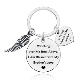 Brother Memorial Gifts Brother Keyring Gift for Women Men In Memory of Brother Keyring Gift Sympathy Memorial Gift for Loss of Brother Remembrance Bereavement Gift Brother Memory Sympathy Gift