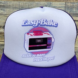 RetroRoots Easy Bake Oven Unisex Trucker Hat Purple Snapback Nostalgic 90s Toys And Games