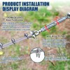 1/4" Wire Rope Kit, 100ft Stainless Steel Cable with 2Pcs