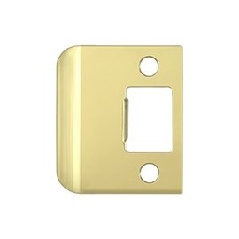 Deltana SPE200 2" x 2-1/4" Extended Lip Strike Plate, Polished Brass