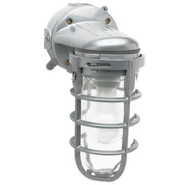Woods L1707SV Traditional 150W Incandescent Weather Industrial Light, Wall Mount, Silver,Large