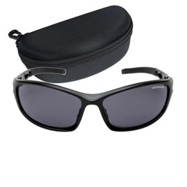 Captain Stag CS-S008-2-EH-72 Sports Sunglasses, Men's Sunglasses Case, Plastic Frame, Black