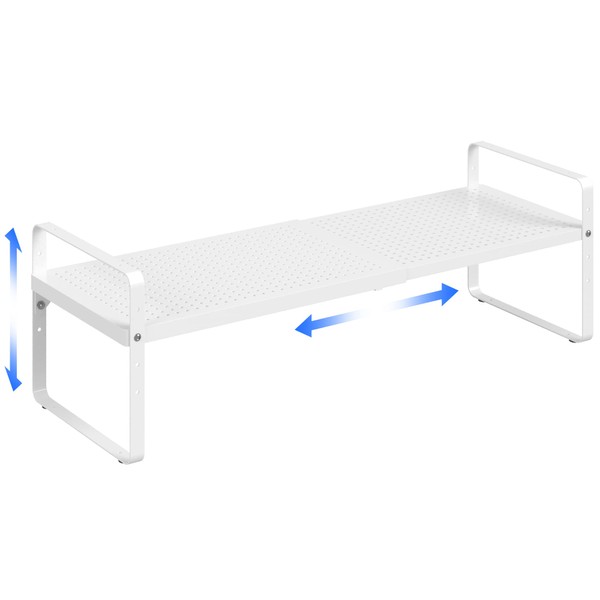 Expandable Cabinet Shelf Organizer Adjustable Metal Spice Rack Stackable Freestanding
