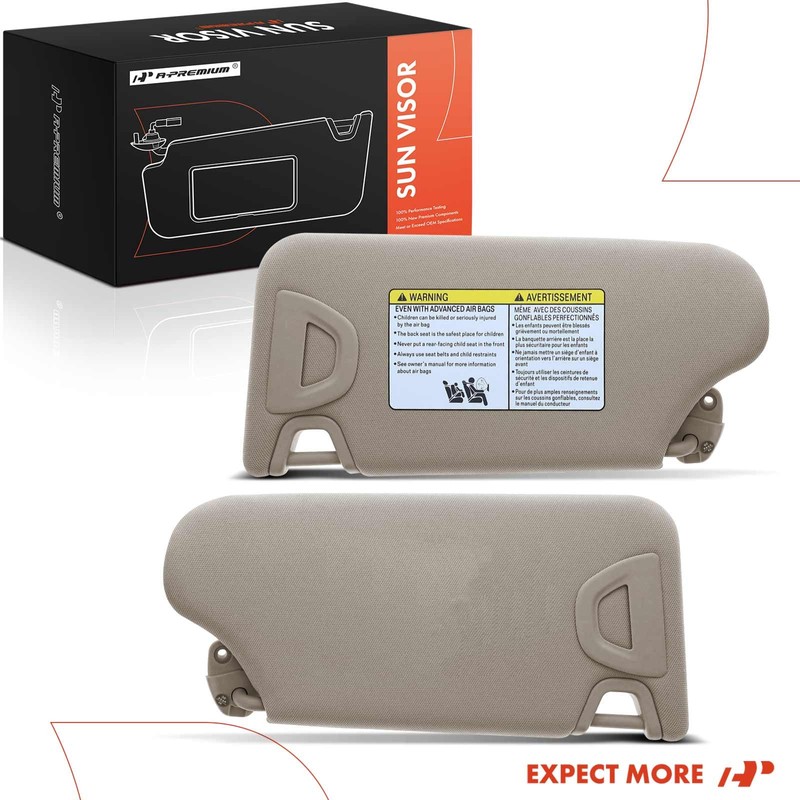 A-Premium Left & Right Sun Visor with Mirror - Compatible