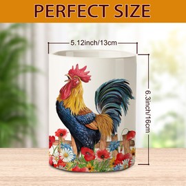 pinata Rooster Kitchen Decor Ceramic Utensil Holder,Cute Rooster Utensils for Farmhouse Indoor Kitchen Decorations Rooster Kitchen Utensils (6.5 inch)
