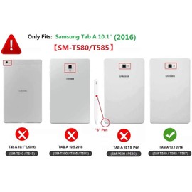DETUOSI Case for Tab A6 10.1 Protective Case 360° Rotation with Stand Function PU Leather Cover for SM T580/T585