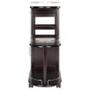 Winsome Jimmy Entertainment Transitional Solid Wood Bar Cart in Espresso