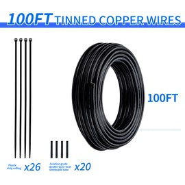 14 Gauge 5 Conductor Electrical Wire 14 AWG 5 Wire Oxygen-Free Copper PVC Stranded 100FT 14/5 Wire for LED Lighting Outdoor Low Voltage Extension Cable Automotive Etc (14AWG-5C, 100FT)